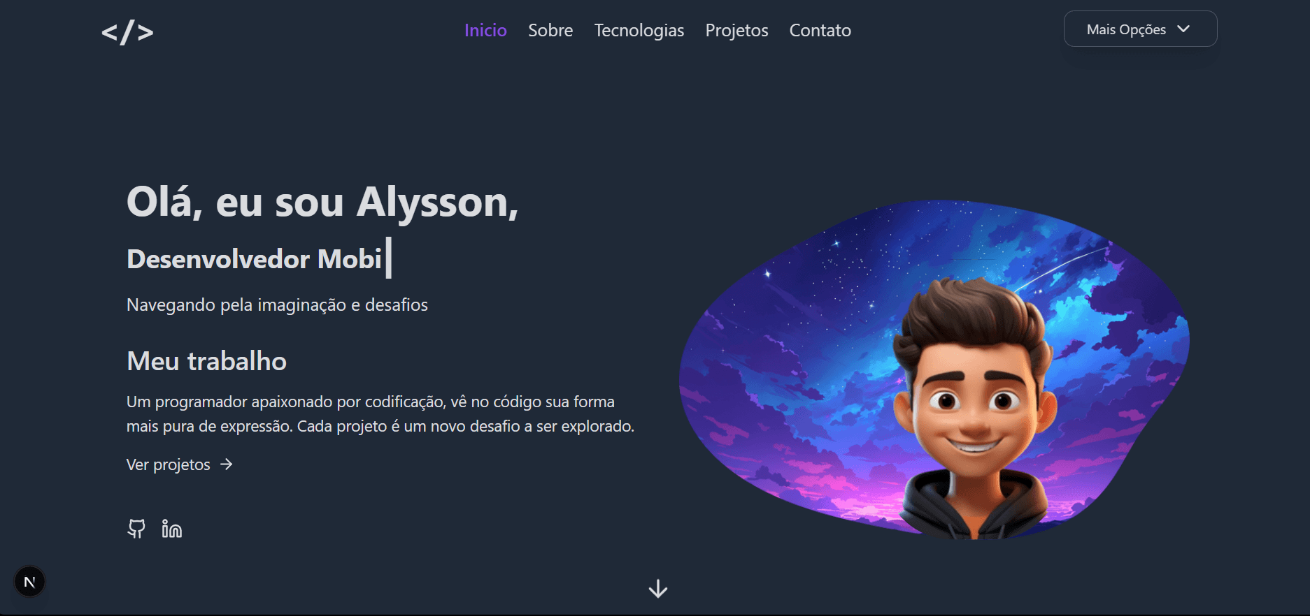 Imagem 2 do projeto portfolio2.name